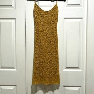 Gold lace Betsey Johnson dress